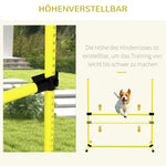 Dog Agility Set, Hurdles & Poles with Carry Bag, Robust, Yellow