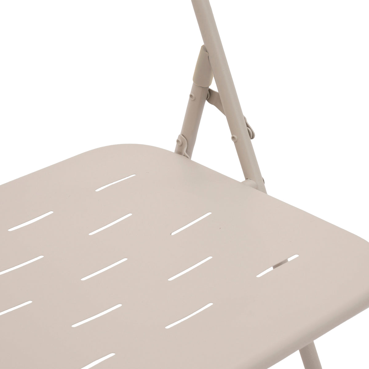 Outdoor 3-Piece Foldable Bistro Set, 2 Chairs & 1 Table, Beige