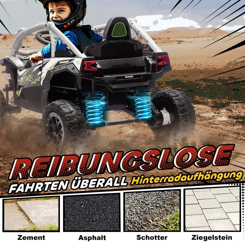 Electric Off-Road Vehicle for Children with Remote Control and LED Lights, Grey