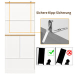 High Kitchen Cabinet 12 Doors & Drawers 80x40x180cm - MDF/Chipboard