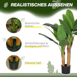 Artificial Banana Tree, Set of 2, 120 cm, Plastic