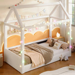 Upholstered Daybed 90x200cm with LED Light Strips - Beige