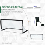 Football Goals, Set of 2 Mini Foldable, Steel and Tetrolon Black