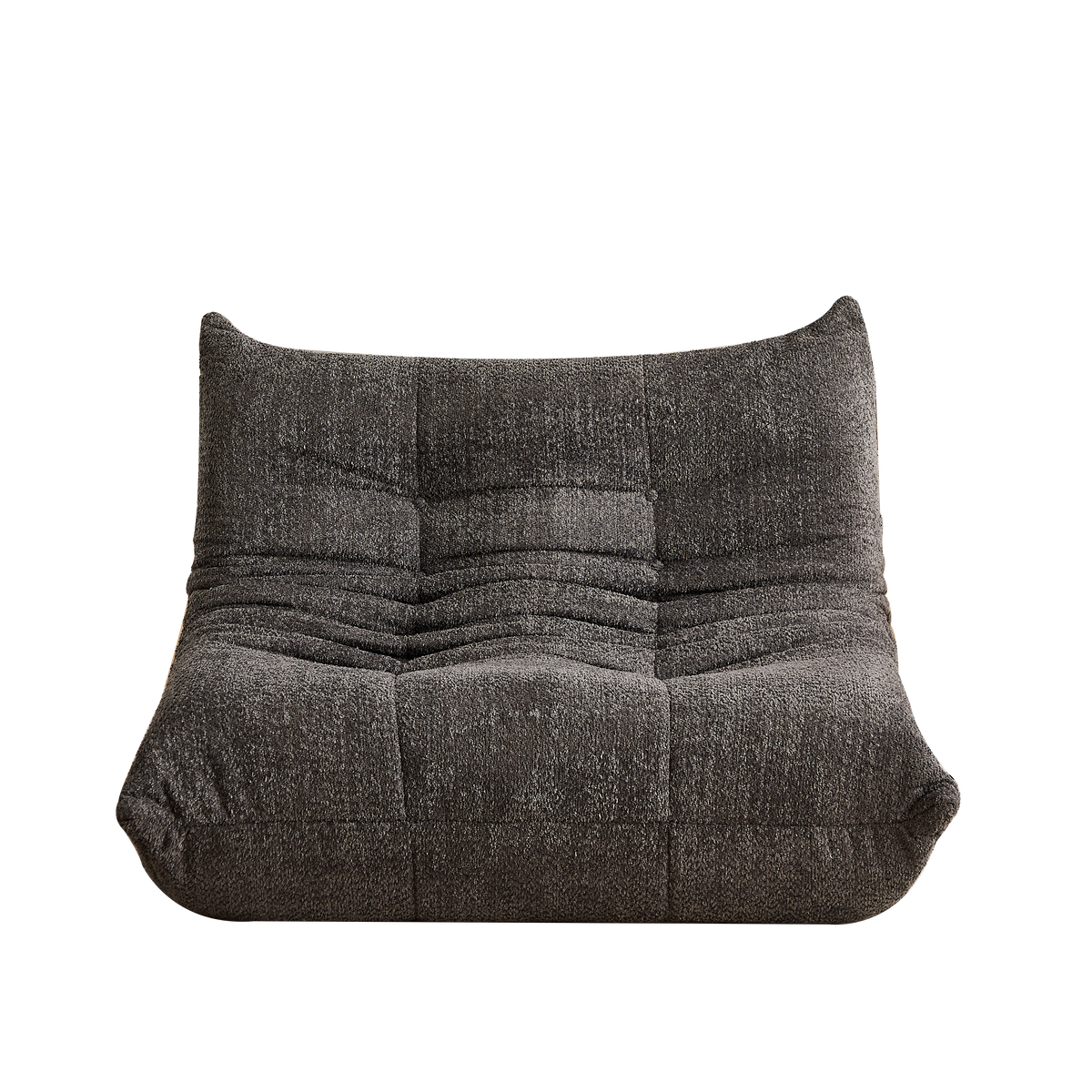 Chenille Togo Two-Seater Sofa with Memory Foam and High-Density Elastic Foam, Chenille Fabric