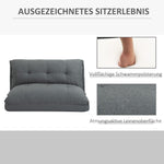 2-in-1 Floor Chair Sofa Bed, 13-Position Adjustable Backrest, Linen Gray
