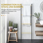 Towel Ladder, 4 Bars, Space Saving, Steel Black