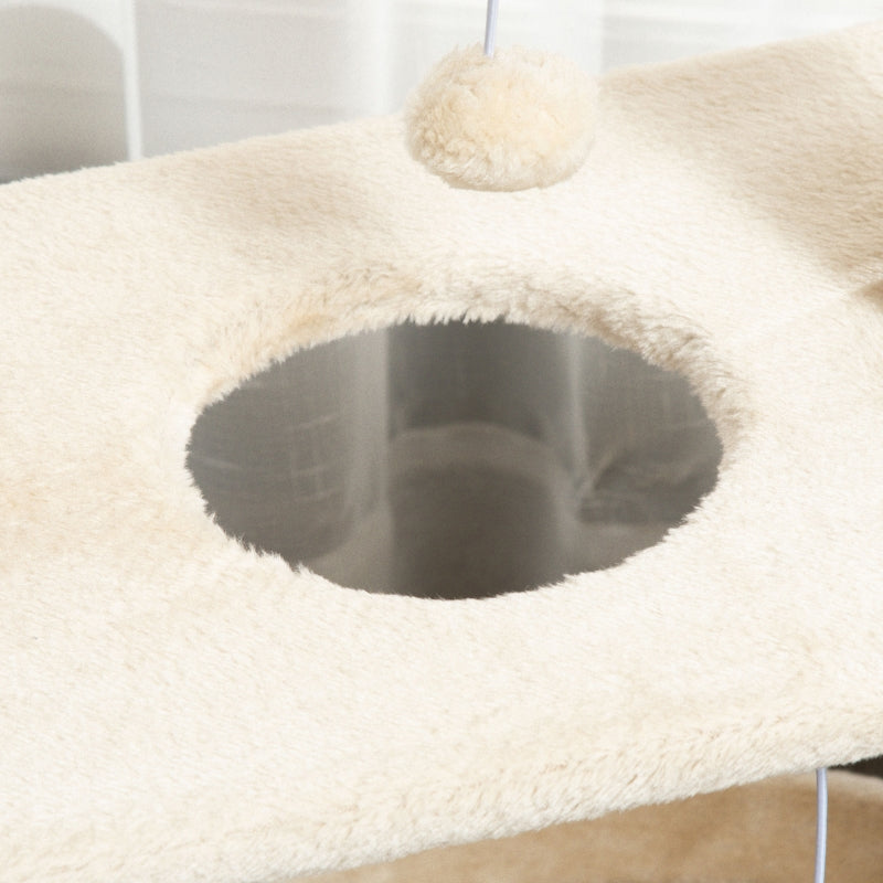 Cat Tree, with Toys and Cat Bed, 60x30x76 cm, Natural