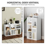 Bookcase, Standing Shelf with Tiers, White