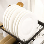 Dish Rack, Modular Dish Holder, Metal, Black
