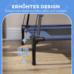 PawHut Outdoor Dog Bed with Canopy, Foldable, blue + black