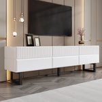 TV Stand Low Unit with Three Drawers 170cm Black and White