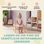 Children's Armchair Sofa Upholstered Wooden Frame for 3-8 Years Corduroy Pink