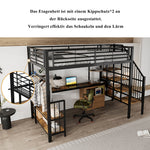 Upholstered Bed 180x200cm with Storage & Hydraulic Lever, Grey Velvet