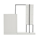 Drawer Cabinet Wardrobe Set Sideboard Clothes Rail W140/W40/H135 White