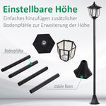 Solar Garden Light LED Lantern 30/60 Lumens, Black Plastic