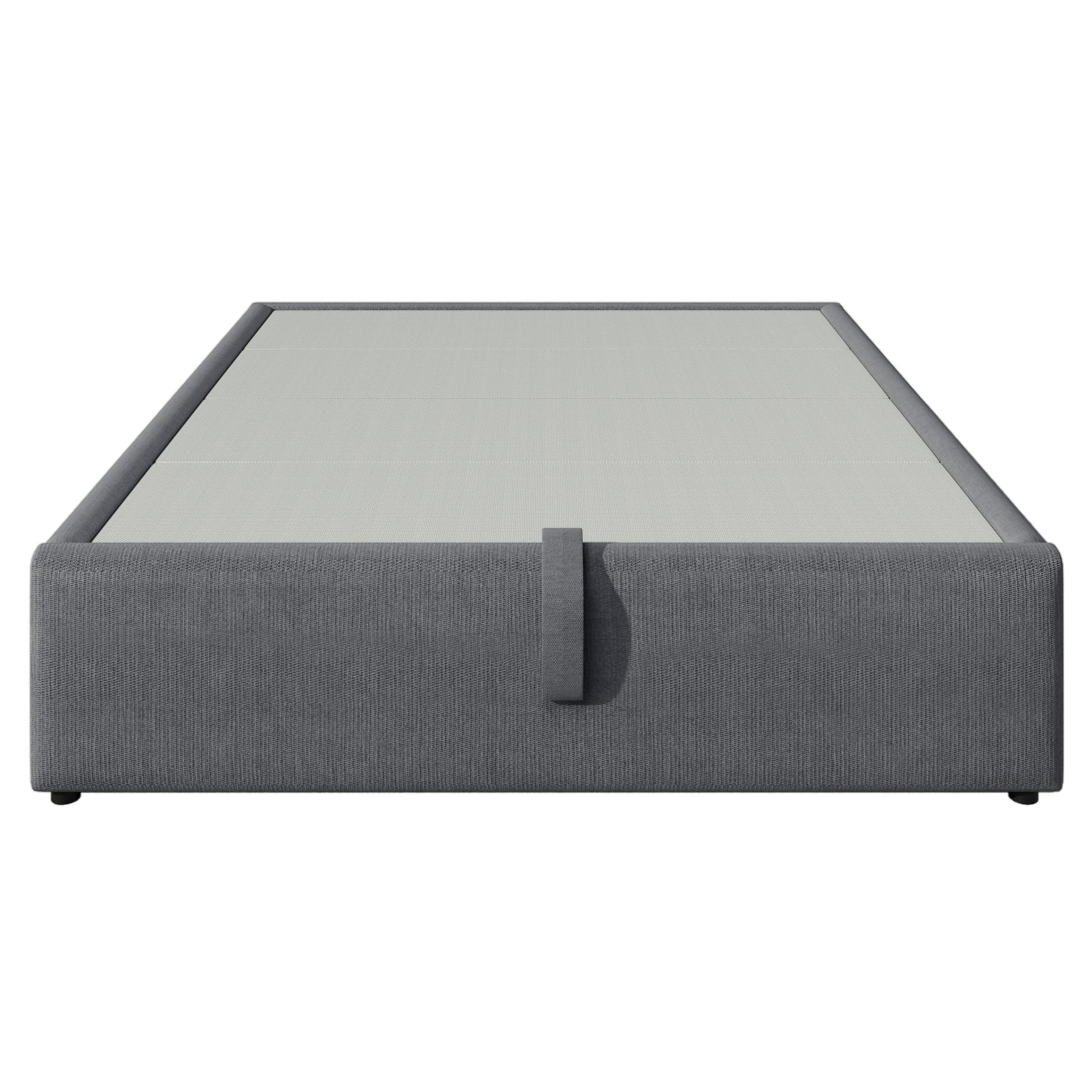 Upholstered Double Bed with Storage, USB-C and Full Slatted Base, 160x200cm, Grey Cotton