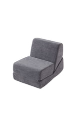 Small Sofa Bed, Foldable Chaise Lounge Foam Floor Sofa, Grey