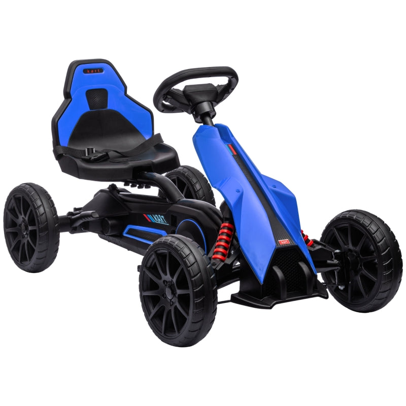 Pedal Go-Kart with Forward and Reverse Gears for Ages 3-8, Blue