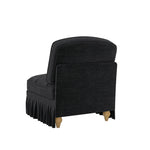 Windsor Armless Cloud Sofa with Chenille Fabric and 1 Cushion, Black