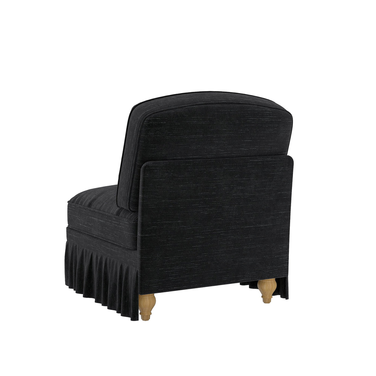 Windsor Armless Cloud Sofa with Chenille Fabric and 1 Cushion, Black