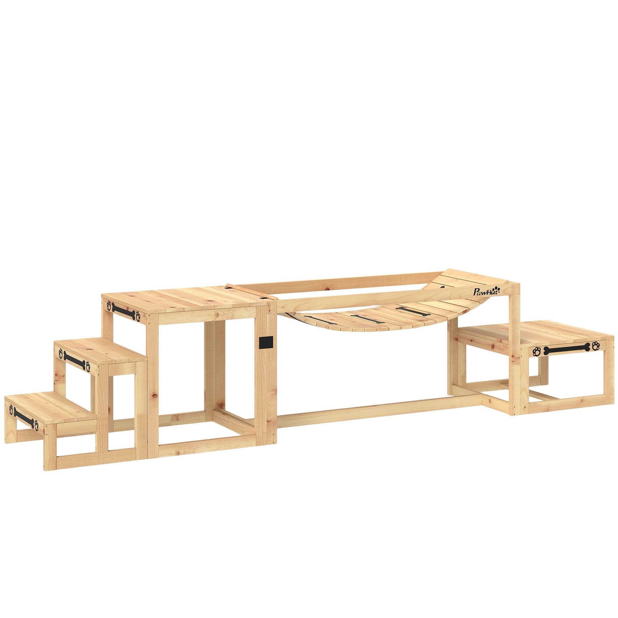 Dog Agility Set, 4-piece training, Fir Wood