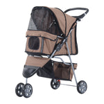 Dog Stroller, Multi-Coloured, Coffee Brown