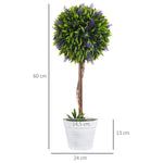 Artificial Lavender Plant, 60cm Potted Houseplant Set of 2, Indoor/Outdoor Use