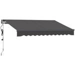 Clamp Awning, Hand Crank, Height Adjustable, UV 30+, Dark Grey