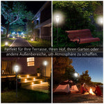 Solar LED Street Lights 2-pack Waterproof Energy Saving Stainless Steel, Black