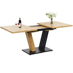 Extendable Dining Table with Wing-Shaped Legs, 120-160 cm, Wood Look