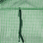 Walk-in Greenhouse, 8 Shelves for Tomatoes Optimal Plant Care, Steel & PE Plastic, Green
