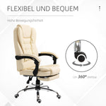 Executive Office Chair with Footrest, Ergonomic, Faux Leather