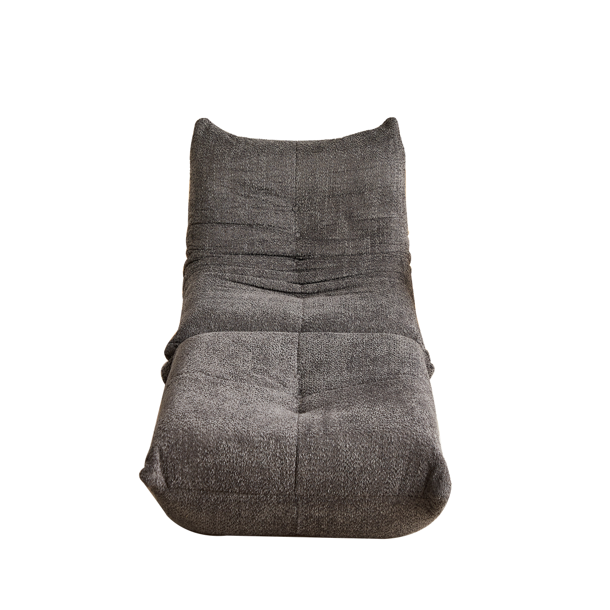 Togo Sofa with Footrest, Armless Floor Lounge Chair with Memory Foam, Chenille
