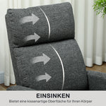 Recliner Chair, Adjustable Leg Rest, Living Room, Fabric, Grey