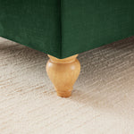 Windsor Stool with Removable Ruffle Skirt and Chenille Fabric, Green