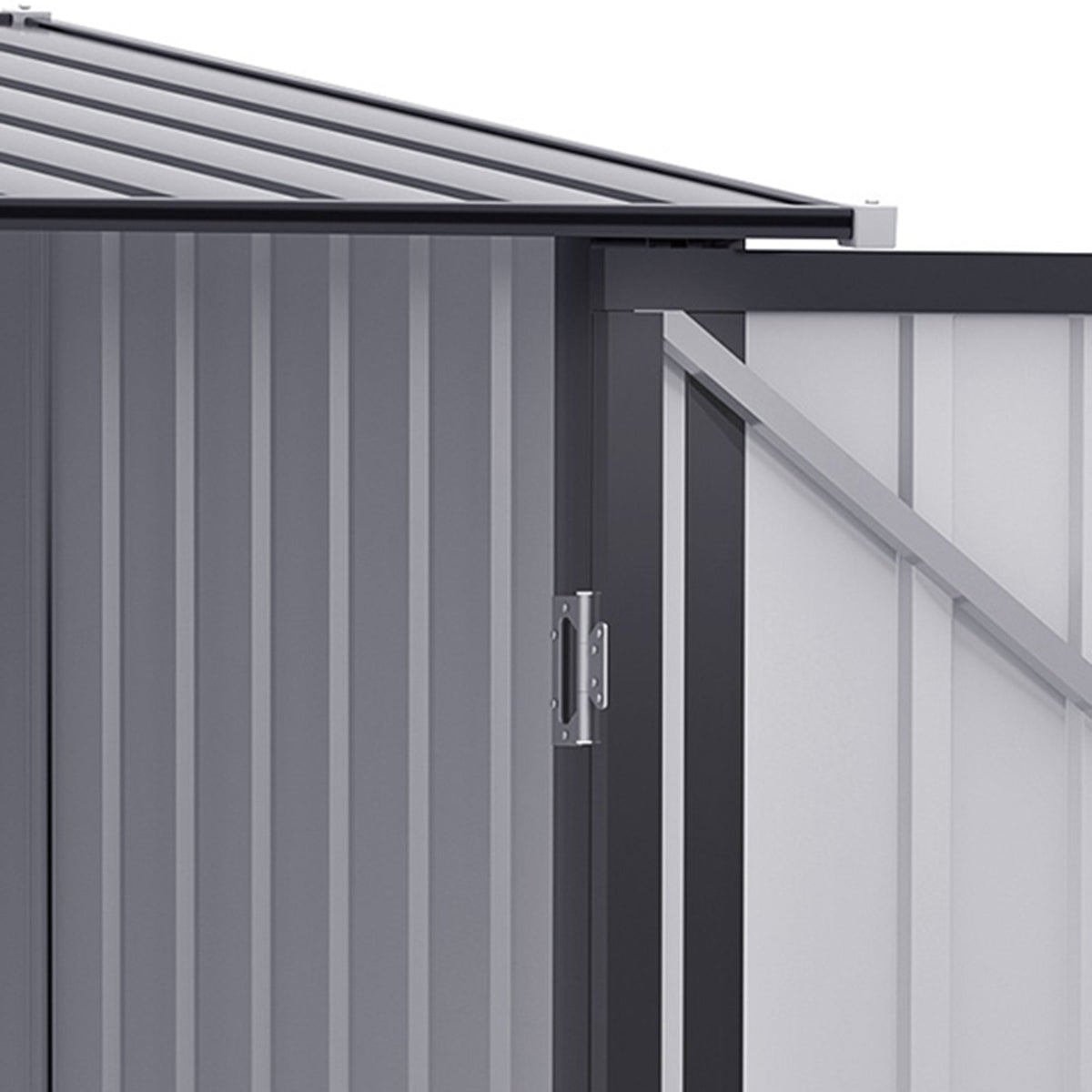 Garden Shed 1x1m Galvanized Steel Dark Grey