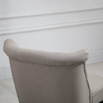 Relaxing Chair, Upholstered Vintage, Linen Beige Black