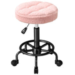 Rolling Stool, Adjustable Swivel Work Office, Pink