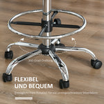 Swivel Bar Stool, Height Adjustable with Backrest, PU Leather Beige