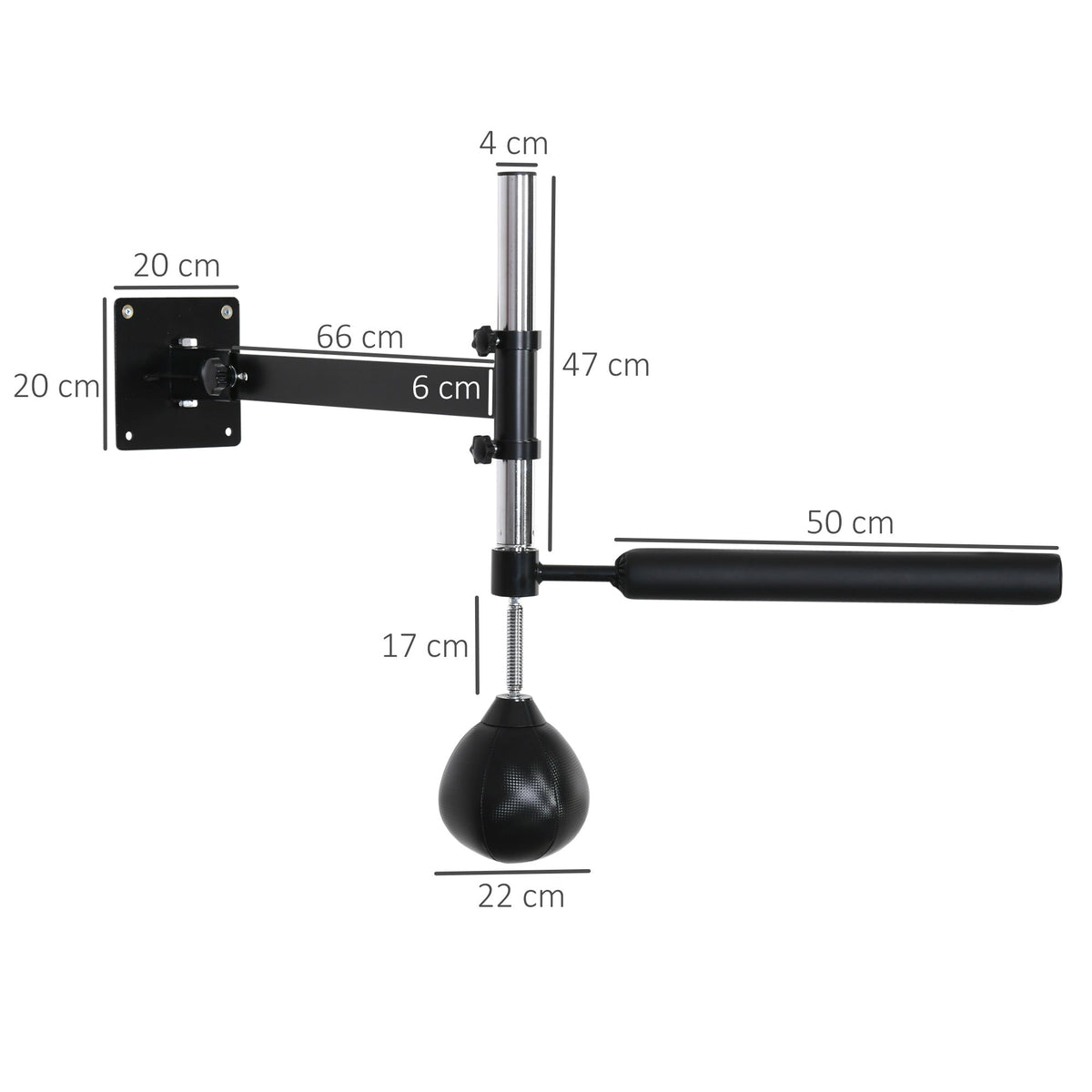 Boxing Frame, Foldable, Height Adjustable, 360° Swing, Steel