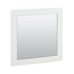 Square Wall Mirror 80x80cm Modern Design White Wood Look