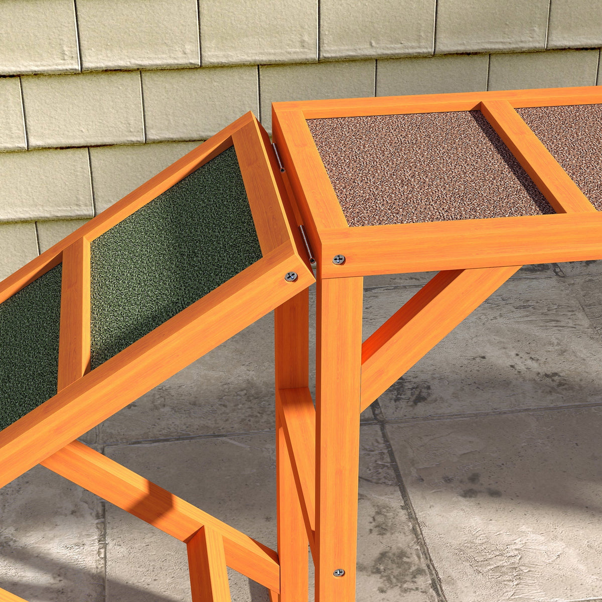 Dog Agility Bridge, Non-Slip Surface, Orange