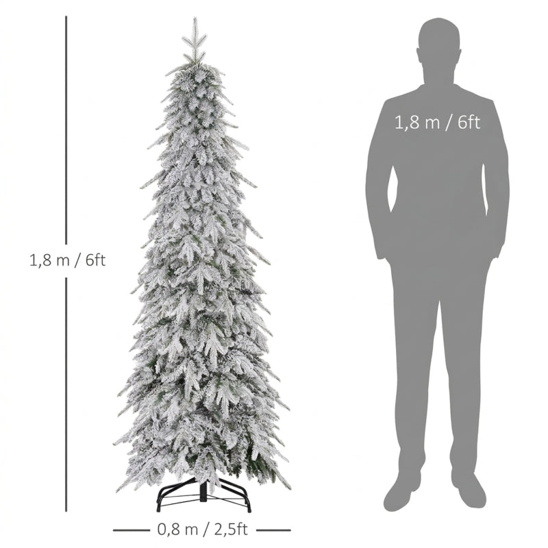 Artificial Christmas Tree, 180cm Snow 600-Branch, Green