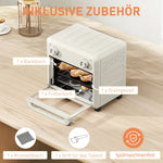 Mini Convection Oven 10L 2-in-1 Air Fryer Touch Screen Stainless Steel