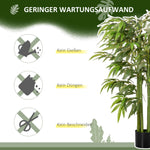 Artificial Bamboo Tree, 140 cm, 780 Leaves, Plastic