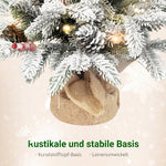 Mini Christmas Tree 60cm with 35 LED Lights & Snow, White