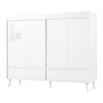 Modern Sideboard Chest of Drawers Shoe Cabinet with Large Storage, Adjustable Shelf, White