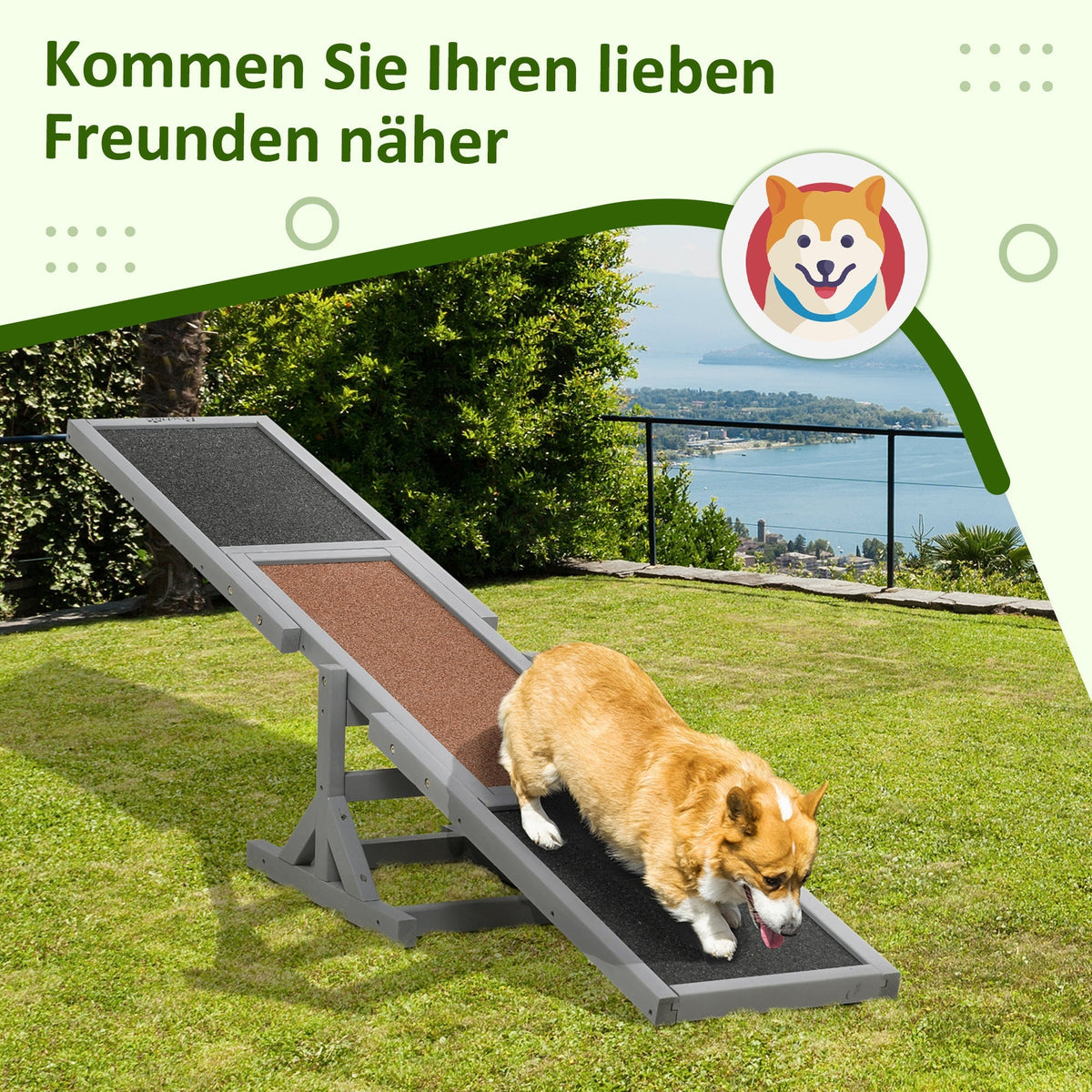 Dog Seesaw Agility Training 180x30x30cm Large Dogs, Wooden