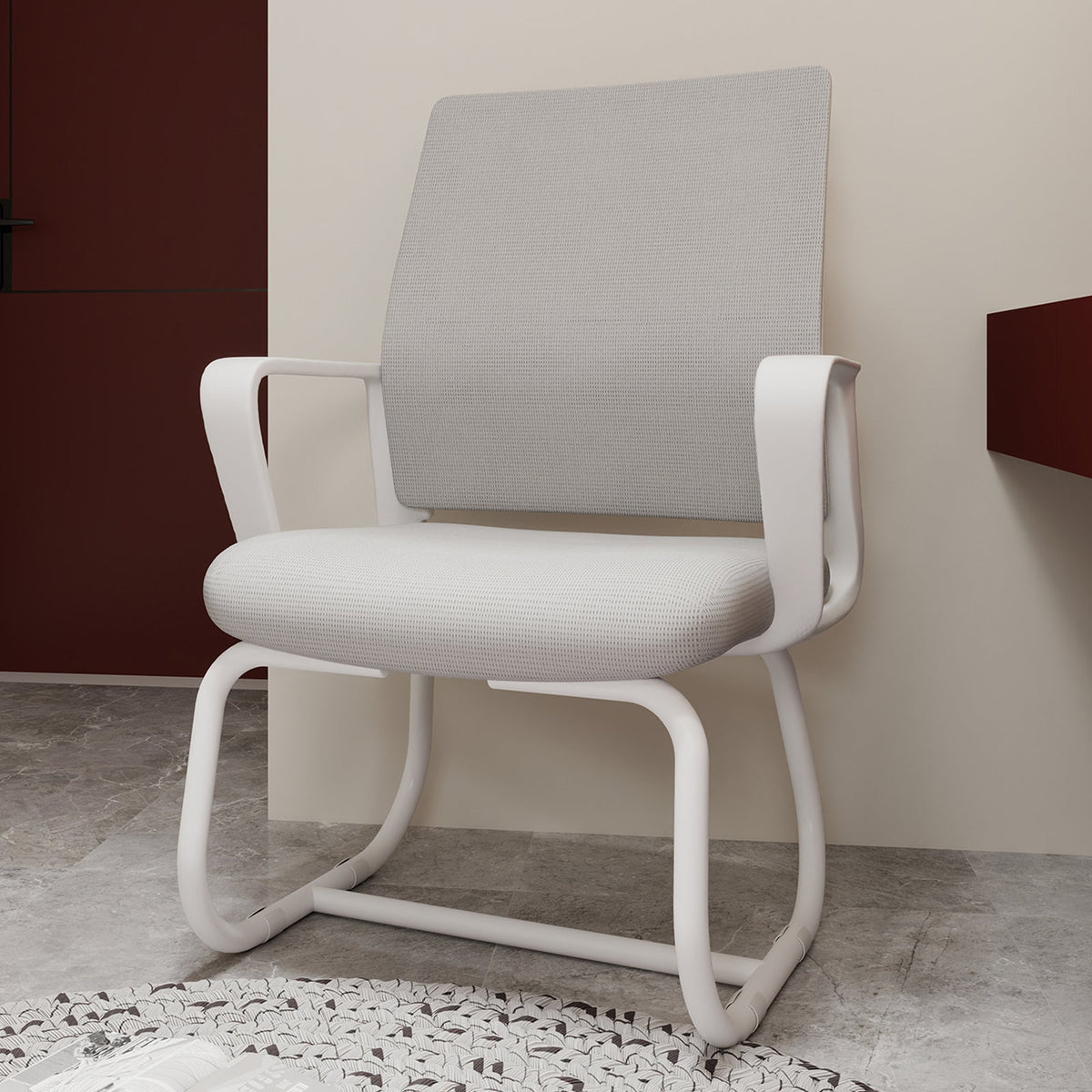 Minimalist Modern Office Chair, Soft & Comfortable, Metal Frame