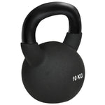 Kettlebell 10 kg, Fitness & Strength Training, Cast Iron Neoprene, Black